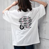 ホワイト | ロゴフェイスベーマークバックプリント半袖Tシャツ ビッグシルエット クルーネック | Felt Maglietta