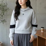 ショート丈パーカー ダンボールニットフーディ レディース | FILA | 詳細画像2 