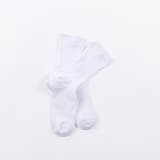 白 | 4足組クルー丈 無地 リブ | Filloie