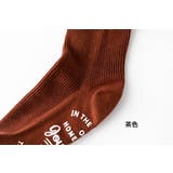 茶色 | 単品 無地 カラー リブ ソックス | Filloie