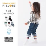 5足組クルーソックス ライン 靴下 | Filloie | 詳細画像1