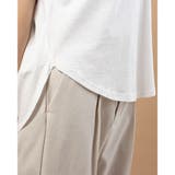 【Perle Peche】シルケットバックタックVネックカットソー | FINE | 詳細画像5