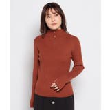 レンガ | ワイドリブサムホールボトルネックプルオーバー | FINE