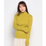 イエロー | ワイドリブサムホールボトルネックプルオーバー | FINE