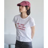 ホワイト | 【2024S/S新作アイテム】デイリーレタリング半袖Tシャツ | UNE MANSION