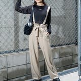 ベージュ | サス付きりぼんロングパンツ | F.O.Online Store