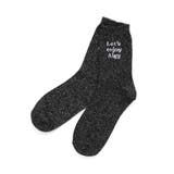 ブラック | レタリングラメクルーソックス | F.O.Online Store