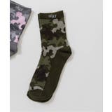 カーキ | 迷彩柄クルーソックス | F.O.Online Store