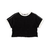 ブラック | クロップドシャーリングラインT | F.O.Online Store