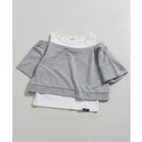 ラインストーンロゴレイヤード風Tシャツ | F.O.Online Store | 詳細画像1