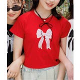 レッド | リボンレースT | F.O.Online Store