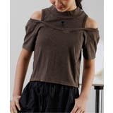 ブラウン | ピグメント肩あきリブT | F.O.Online Store