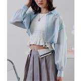 サックス | クロップドシアーシャツ | F.O.Online Store