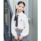 オフホワイト | ネクタイ付きクロップドシャツ | F.O.Online Store