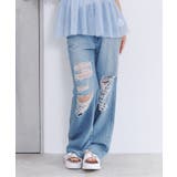 サックス | バックロゴワイドフレアパンツ | F.O.Online Store