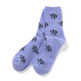 ラベンダー | ロゴ総柄クルーソックス | F.O.Online Store