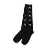 ブラック | りぼんロゴガーリーハイソックス | F.O.Online Store