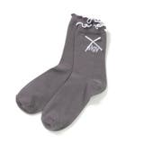 グレー | りぼん付きメロークルーソックス | F.O.Online Store