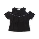 ブラック | パット付きロゴゴム肩あきT | F.O.Online Store