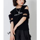 ブラック | 肩あきシアーメタルロゴT | F.O.Online Store