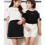 ブラック | 【puchily プチプラライン】シャーリング肩あきT | F.O.Online Store