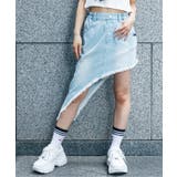 サックス | アシメデニムスカート | F.O.Online Store