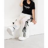 オフホワイト | サイドラインりぼんシアーパンツ | F.O.Online Store