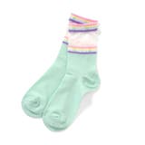 ミント | レインボーリブシースルークルーソックス | F.O.Online Store