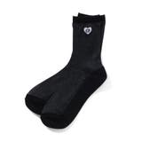 ブラック | ワンポイントラメシアークルーソックス | F.O.Online Store