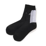 ブラック | 配色ラインシースルークルーソックス | F.O.Online Store