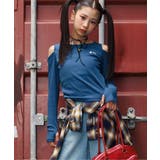 ブルー | 肩あきリブロンT | F.O.Online Store