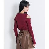 エンジ | 肩あきリブロンT | F.O.Online Store