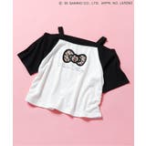ブラック | 【ハローキティ】ギャルオフショル風Tシャツ  | F.O.Online Store