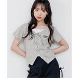 グレー | レースアップドッキングT | F.O.Online Store