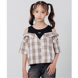 肩あきレイヤード風キラキラチェックシャツ | F.O.Online Store | 詳細画像1