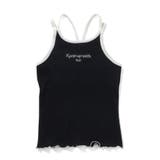 ブラック | パッド付きシルバーシシュウキャミ | F.O.Online Store