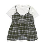 グレー | シアーチェックキャミ&Tセット | F.O.Online Store