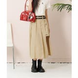 ベージュ | ミディ丈ダブルベルトスカパン | F.O.Online Store