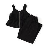 ブラック | キラキラビスチェ&ワイドパンツセット | F.O.Online Store