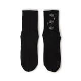 ブラック | 【抗菌防臭】3段ロゴクルーソックス | F.O.Online Store