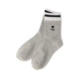 グレー | 【抗菌防臭】レイヤード風クルーソックス4 | F.O.Online Store