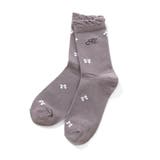 グレー | りぼん総柄クルーソックス | F.O.Online Store