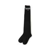 ブラック | 配色ラインニーハイソックス | F.O.Online Store