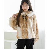 ベージュ | りぼんチャーム付きエコファーアウター | F.O.Online Store