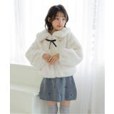 アイボリー | りぼんチャーム付きエコファーアウター | F.O.Online Store