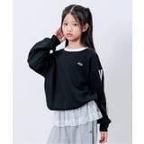 ブラック | 【puchily プチプラライン】ラインスリーブトレーナー | F.O.Online Store