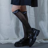 ブラック | ガーリーロゴシアーハイソックス | F.O.Online Store