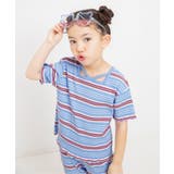 ブルー | 【リンク】前後どっちも着れる メロウリブTシャツ | F.O.Online Store