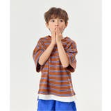 ブラウン | WEB限定 KUDOZ.B レイヤード先染めボーダーTシャツ | F.O.Online Store