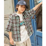 ミント | B NEWJACK ケミカルプリントチェックシャツ | F.O.Online Store